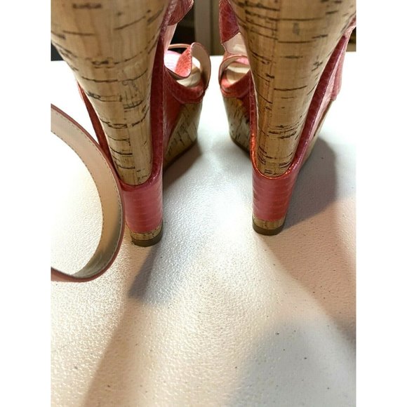 BCBG eneration pink strappy heel size 8.5 B leathe - Picture 8 of 9